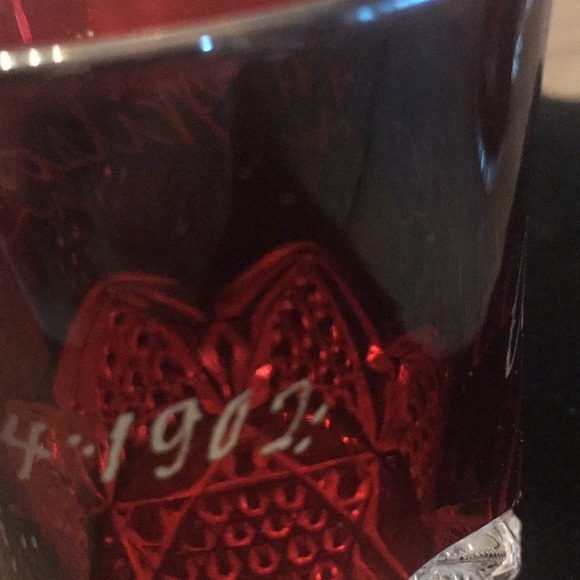 Antique ruby red flash glass fair souvenir one 1902 one cute Baby Tippett - Picture 5 of 16